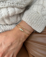 Raw Diamant armring - 18kt Rødguld