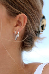 Rock creol M - 18kt Hvidguld