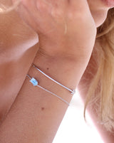 Nord Blue armbånd - 18kt Hvidguld