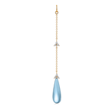 Fryd Sky Blue ørehænger L - 18kt Rødguld