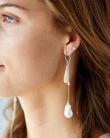 Fryd Wave diamant ørestik V - 18kt Hvidguld