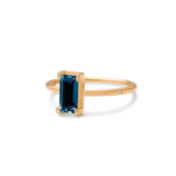 Nord London Blue ring turned - 18kt Rødguld