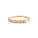 Rock Classic Diamantring aligned - 18kt Rødguld