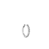 Rock Classic Grey diamant creol S - 18kt Hvidguld