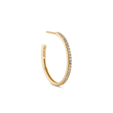 Rock Classic Diamant creol M - 18kt Rødguld