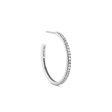 Rock Classic Diamant creol M - 18kt Hvidguld