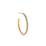 Rock Classic Grey diamant creol M - 18kt Rødguld