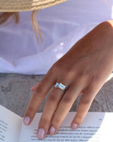 Nord Blue ring - 18kt Hvidguld