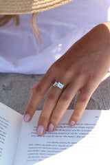 Nord Blue ring S turned - 18kt Rødguld