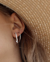 Rock creol M - 18kt Hvidguld