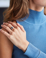 Nord London Blue ring turned - 18kt Hvidguld