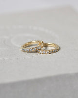 Rock Classic Grey diamant creol S - 18kt Rødguld