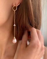 Fryd Wave ørestik V - 18kt Rødguld