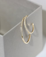 Rock Classic Grey diamant creol L - 18kt Rødguld