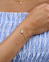 Fryd White armbånd - 18kt Rødguld