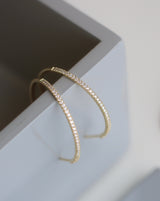 Rock Classic Diamant creol L - 18kt Rødguld