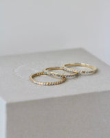 Rock Classic Grey diamantring - 18kt Rødguld