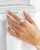 Rock Classic Round Diamantring - 18kt Hvidguld