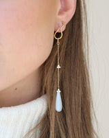 Fryd White ørehænger L - 18kt Hvidguld