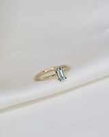 Nord Blue ring S turned - 18kt Rødguld