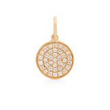 Rock Classic Round Diamant vedhæng - 18kt Rødguld