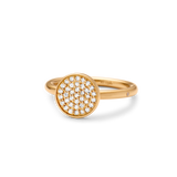 Rock Classic Round Diamantring - 18kt Rødguld