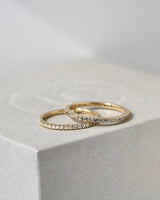 Rock Classic Grey diamantring - 18kt Rødguld