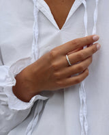 Rock Classic Diamantring aligned - 18kt Hvidguld