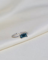 Nord London Blue ring - 18kt Hvidguld