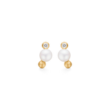 Orbit Dot perleørering S Hjøre - 18kt Rødguld