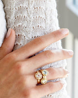 Orbit Blue Ring - 18kt White Gold