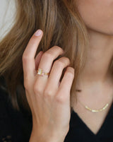 Nord Pink ring S turned - 18kt Rødguld