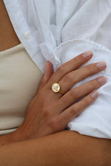 Inner Peace Lotus diamantring - 18kt Hvidguld