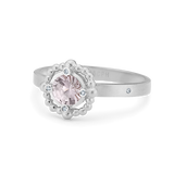 Orbit Rose ring - 18kt Hvidguld