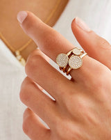 Rock Classic Round Diamantring S - 18kt Rødguld