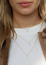 My P diamant vedhæng - 18kt Rødguld