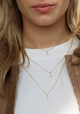 My A diamant vedhæng - 18kt Rødguld