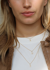 My V diamant vedhæng - 18kt Rødguld