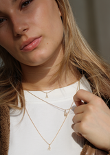 My S diamant vedhæng - 18kt Hvidguld