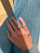 Orbit Blue ring - 18kt Rødguld