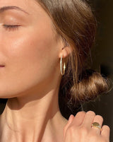 Rock Classic Diamant creol L - 18kt Rødguld