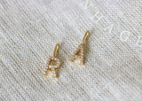 My R diamant vedhæng - 18kt Rødguld