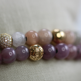 Inner Peace Hjerte Chakra armbånd - 18kt Rødguld
