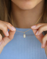 Nord Blue vedhæng - 18kt Rødguld