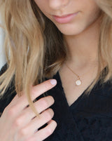 Rock Classic Round Diamant vedhæng - 18kt Rødguld