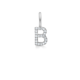 My B diamant vedhæng - 18kt Hvidguld