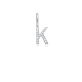 My K diamant vedhæng - 18kt Hvidguld