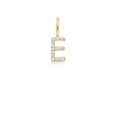 My E diamant vedhæng - 18kt Rødguld