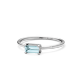 Nord Blue ring S - 18kt Hvidguld