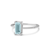 Nord Blue ring turned - 18kt Hvidguld